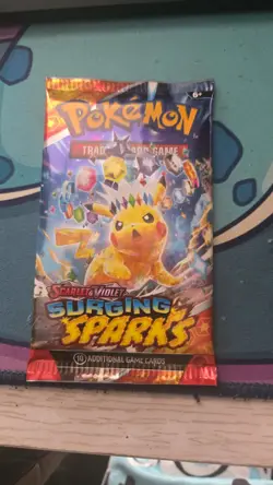 Nintendo Pokemon TCG SURGING SPARKS Sleeved Booster Pack - 10 Cards - SEALED - Image 1
