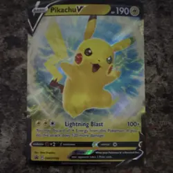 Pokemon Pikachu V Promo Full Art Holo SWSH198 Sword & Shield TCG Card - Image 1