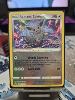 Pokemon TCG Radiant Eevee SWSH230 Black Star Promo Card Near Mint Condition - Image 1