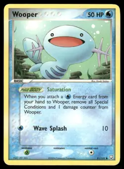 Pokemon Cards Wooper 81/109 Team Rocket Returns Common LP - Image 1