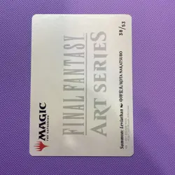 Summon: Leviathan MTG: Final Fantasy Art Series Gold Stamped Signature Card NM - Image 3