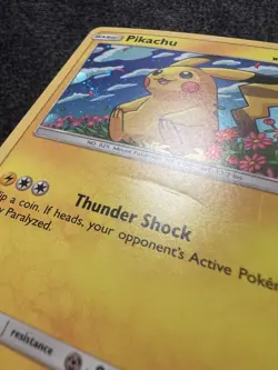 Pikachu SM206 Black Star Promo Holo Pokemon Card LP - Image 3