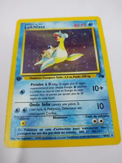 2000 Pokemon FRENCH 1st Edition Fossil Lokhlass-Lapras Holo 10/62 - Image 1