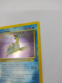 2000 Pokemon FRENCH 1st Edition Fossil Lokhlass-Lapras Holo 10/62 - Image 3