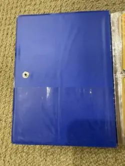 Vintage 1999 Pokemon Charmander Blue Binder Holder- filled, 1 first edition - Image 3