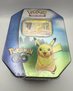 Pokemon GO TCG: PIKACHU Tin FACTORY SEALED 820650850776 - Image 1