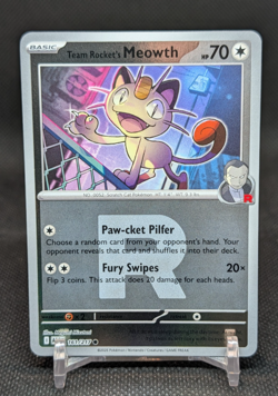 Team Rocket's Meowth 161/217 Reverse Holo Ascended Heroes Pokemon TCG - Image 1