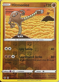 Hitmonlee Reverse Holo - 094/202 - Sword & Shield Base Pokemon 2020 - Image 1