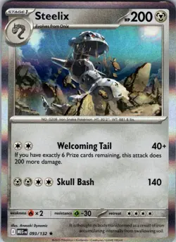 Steelix 093/132 Holo Rare Mega Evolution Pokemon TCG - Image 1
