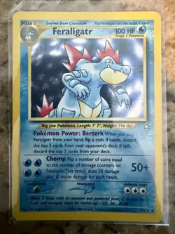 Feraligatr - 4/111 - Pokemon Neo Genesis Unlimited Holo Rare Card WOTC LP - Image 1