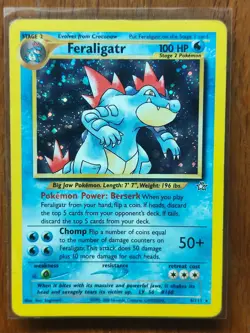 Pokemon TCG Feraligatr 4/111 - English Neo Genesis Holo Raw Card LP/MP - Image 1