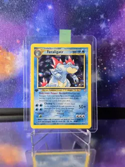 Feraligatr 1st Edition Holo Neo Genesis 4/111 LP+ Pokemon Card - Image 1