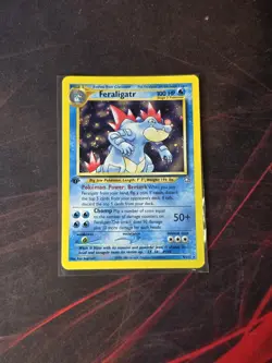 Feraligatr 1st Edition Holo Neo Genesis 4/111 LP+ Pokemon Card - Image 2