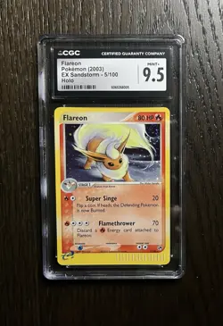 Flareon Holo CGC 9.5 Pokemon 2003 EX Sandstorm eReader #5 Swirl Low POP 10! - Image 5