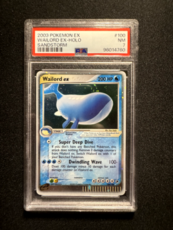 PSA 7 Wailord Ex Holo Sandstorm #100 2003 Pokemon Ex Sandstorm 120942248 - Image 1