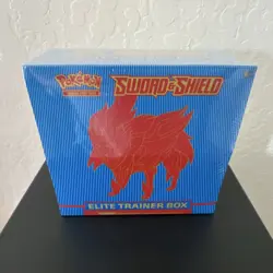 Pokemon TCG Sword & Shield Elite Trainer Box Zacian English Card Stock - Image 1