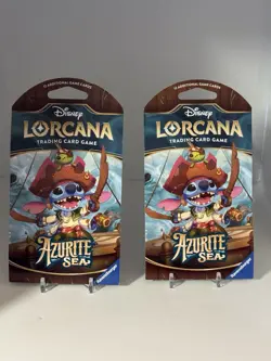Lot of 2 Disney Lorcana Azurite Sea Booster Packs Trading Card Game SHIPSAME DAY - Image 1