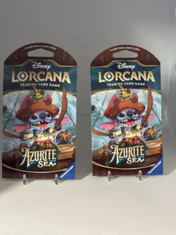 Lot of 2 Disney Lorcana Azurite Sea Booster Packs Trading Card Game SHIPSAME DAY - Image 2