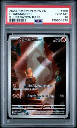 Pokemon 151 Charmander Illustration Rare Card PSA 10 168/165 - Image 1