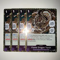 One Piece TCG EB04-040 Flame Dragon Torch X4 Playset Card Game CCG English - Image 1