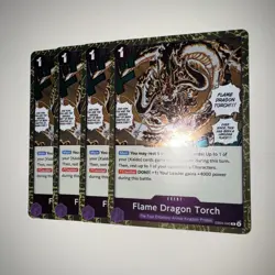 One Piece TCG EB04-040 Flame Dragon Torch X4 Playset Card Game CCG English - Image 3