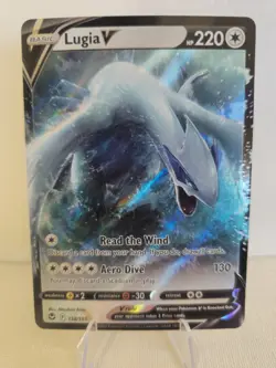 Pokemon Lugia v Full Art Holo Card 138/195 Sword & Shield Silver Tempest - Image 1