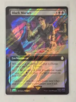 MTG Black Market (Extended Art) (Surge Foil) R 991 Universes Beyond: Fallout - Image 1