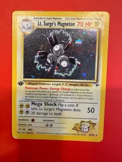 Lt. Surge's Magneton 008/132 Gym Heroes Holo 1st Edition Pokemon - Image 1