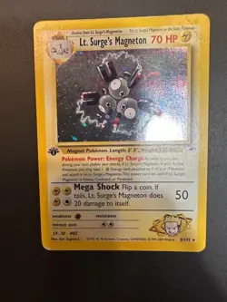 Lt. Surge's Magneton 008/132 Gym Heroes Holo 1st Edition Pokemon - Image 2