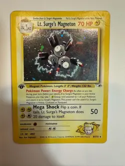 Lt. Surge's Magneton 008/132 Gym Heroes Holo 1st Edition Pokemon - Image 4