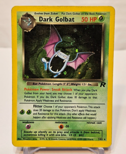Dark Golbat 7/82 Holo Rare Unlimited Team Rocket Pokemon 1282 - Image 1