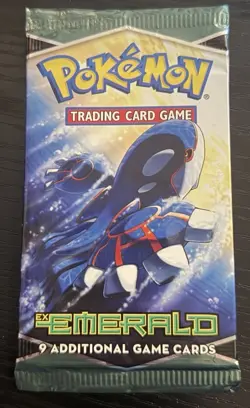 2005 Vintage Pokemon ( EX EMERALD ) EMPTY Blister Pack ( Kyogre ) - Image 1