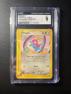 POP 25 2003 Pokemon Aquapolis 103a Porygon CGC 9 MINT 103a/147 - Image 1