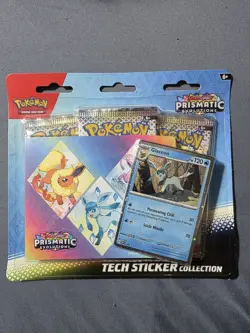 Pokemon Prismatic Evolutions Tech Sticker Collection Sealed Glaceon - Image 1