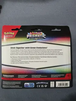 Pokemon Prismatic Evolutions Tech Sticker Collection Sealed Glaceon - Image 2