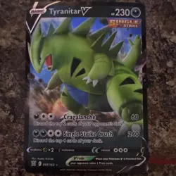 Pokemon Tyranitar V Single Strike Ultra Rare Holo Swsh05 Battle Styles 097/163 - Image 1