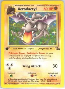 Aerodactyl Fossil Holo 1st Edition PSA 9 MINT (1999 Pokemon WOTC Vintage) - Image 2