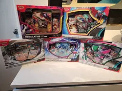 5x Pokemon Collection Box LOT: Reshiram/Palafin/Iron Valiant/Roaring Moon/Latias - Image 1