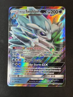 Alolan Sandslash GX SM236 Sm Holo Sun & Moon Black Star Promo Pokemon - Image 1