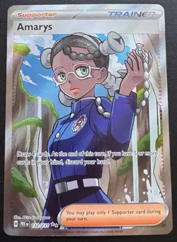 Amarys 132/131 Ultra Rare Prismatic Evolution Pokemon TCG NM - Image 1