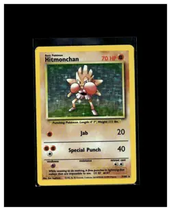 1999 Pokemon TCG Hitmonchan Base Set 7/102 Holo - Image 1