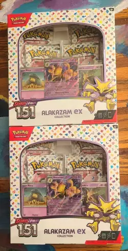 Pokemon TCG Scarlet & Violet 151 Alakazam ex Collection Booster Box Lot of 2 - Image 1