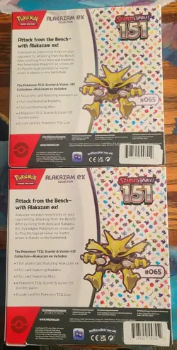 Pokemon TCG Scarlet & Violet 151 Alakazam ex Collection Booster Box Lot of 2 - Image 5