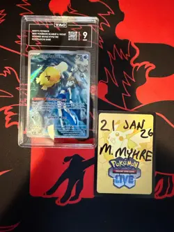 2025 POKEMON DESTINED RIVALS ILLUSTRATION RARE #193 MISTY'S PSYDUCK TAG MINT 9 - Image 1