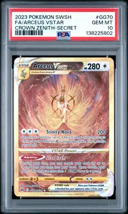 2023 POKEMON SWORD & SHIELD CROWN ZENITH SECRET FULL ART/ARCEUS VSTAR PSA 10 - Image 1