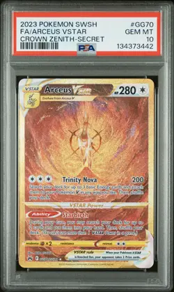 2023 POKEMON SWORD & SHIELD CROWN ZENITH SECRET FULL ART/ARCEUS VSTAR PSA 10 - Image 1