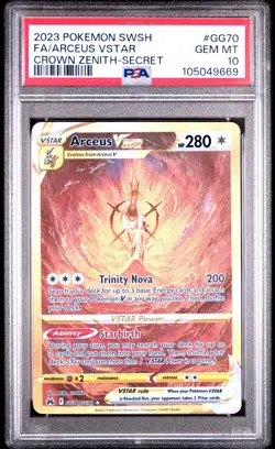 2023 POKEMON SWORD & SHIELD CROWN ZENITH SECRET FULL ART/ARCEUS VSTAR PSA 10 - Image 1