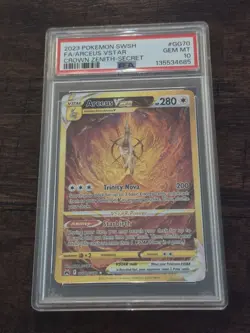 2023 POKEMON SWORD & SHIELD CROWN ZENITH SECRET FULL ART/ARCEUS VSTAR PSA 10 - Image 1