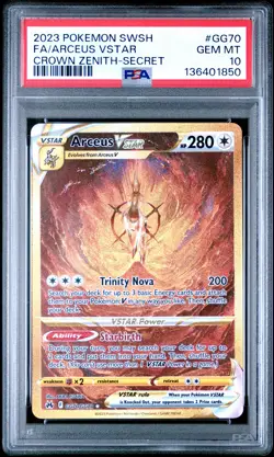 2023 POKEMON SWORD & SHIELD CROWN ZENITH SECRET FULL ART/ARCEUS VSTAR PSA 10 - Image 1