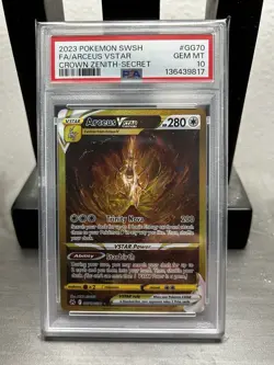 2023 POKEMON SWORD & SHIELD CROWN ZENITH SECRET FULL ART/ARCEUS VSTAR PSA 10 - Image 1